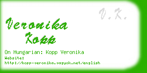 veronika kopp business card